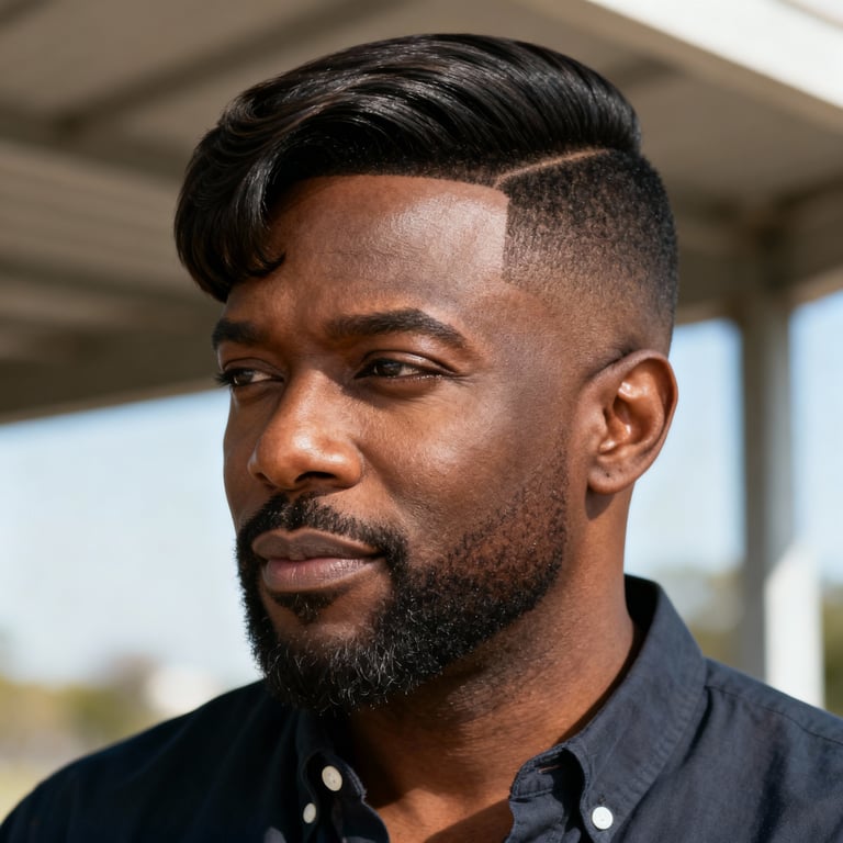 bixie haircut round face on straight hair, low version.