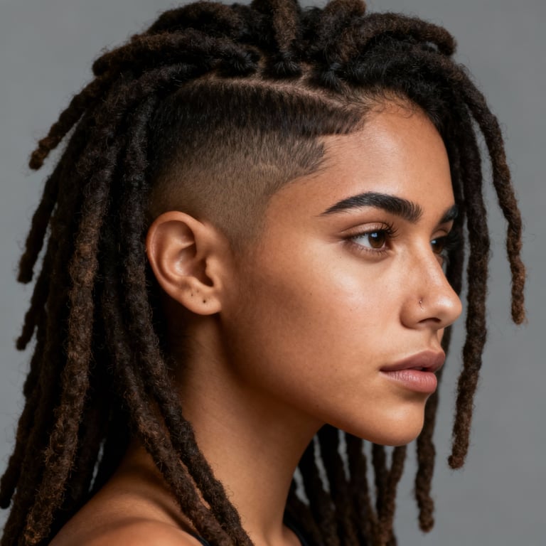 soft locs on straight hair, low version.