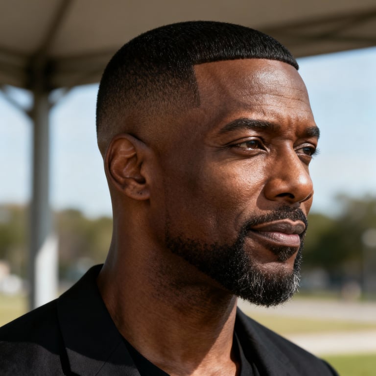 taper on straight hair, low version.