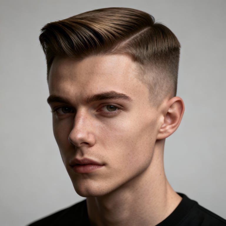 v shape hair cut on straight hair, low version.