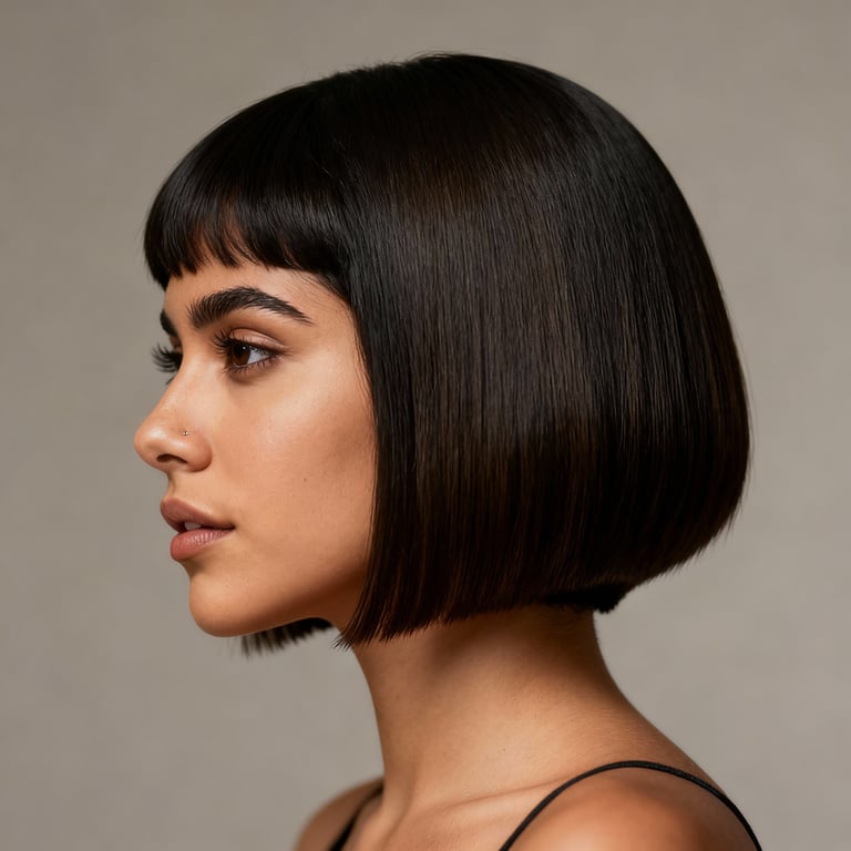 bixie on straight hair, low version.