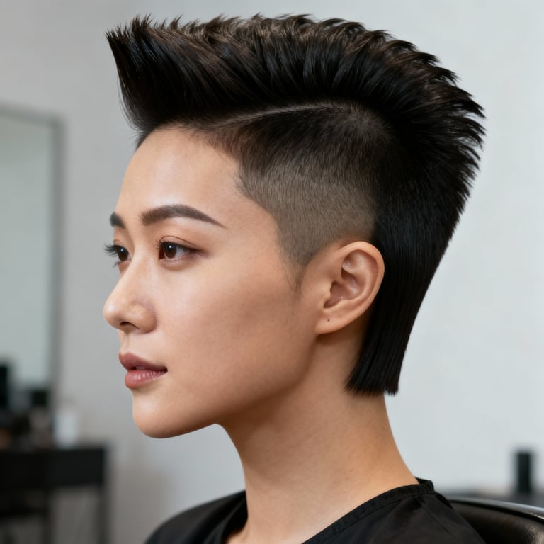 quiff hairstyle on straight hair, low version.