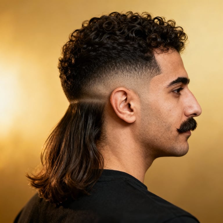 Burst Fade Mullet Long Hair