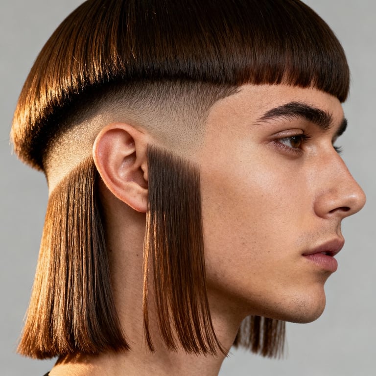 Skin Burst Fade Mullet style example