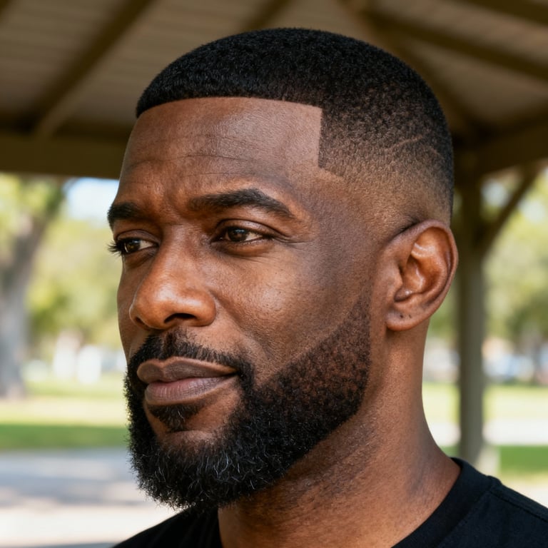 low taper on straight hair, low version.