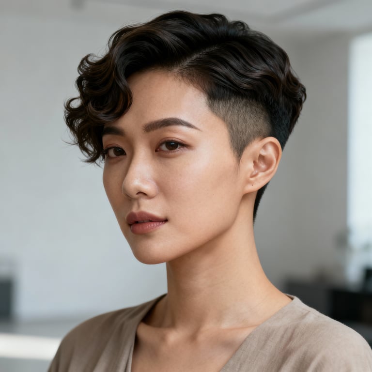 wavy hair men on wavy hair, low version.