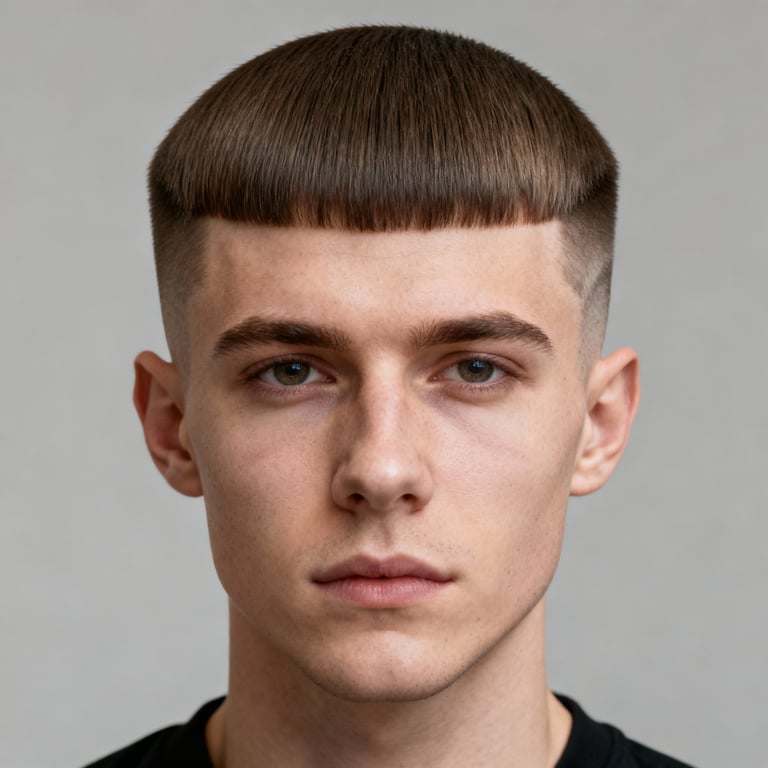 Burst Fade Straight Hair style example