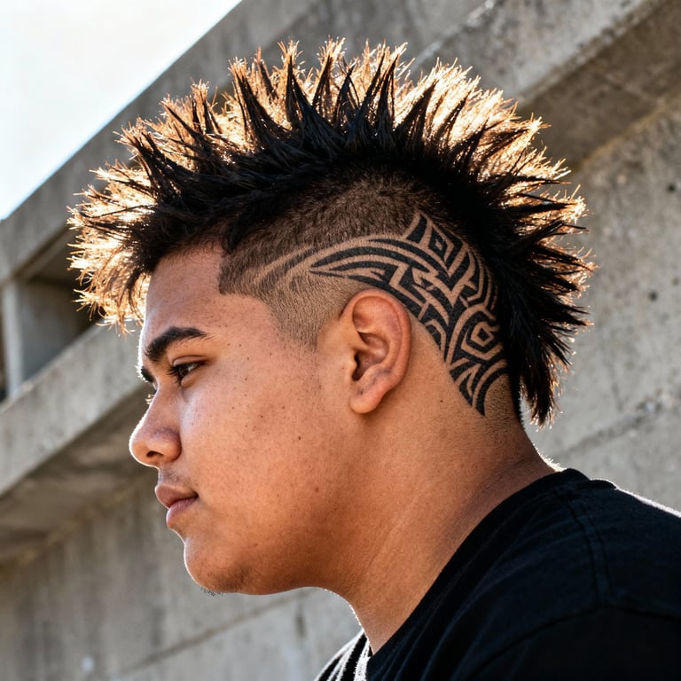 Burst Fade Mullet Short Hair