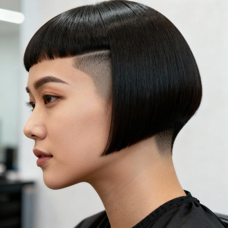 french crop fade on straight hair, low version.