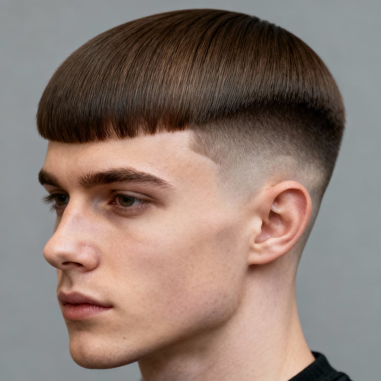 burst fade straight hair on straight hair, low version.