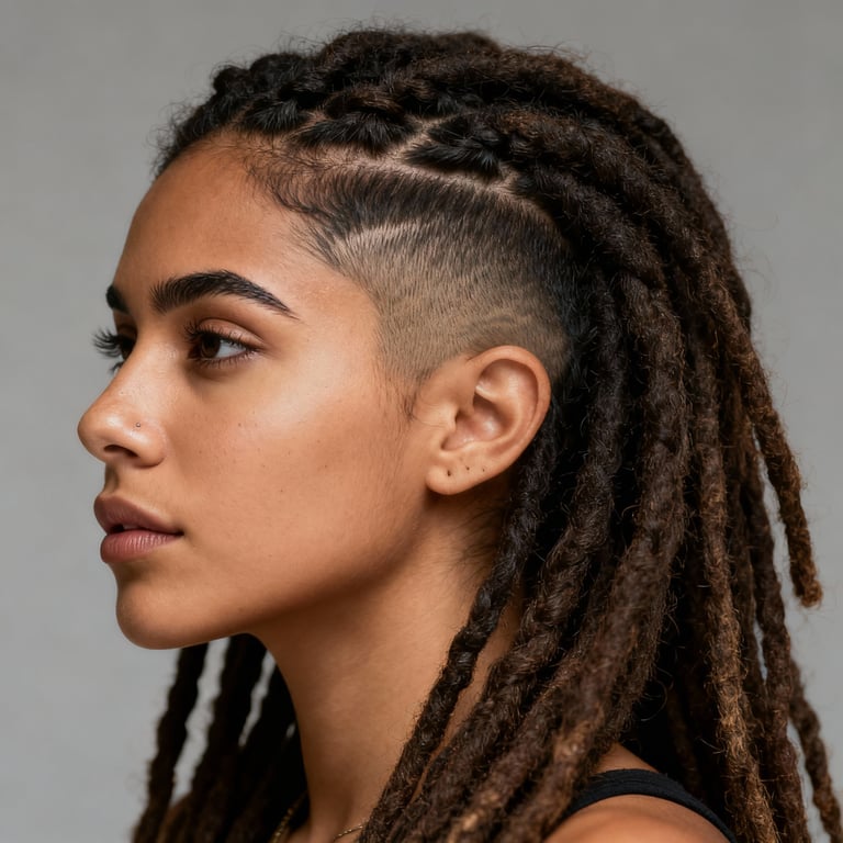 dreads vs locs on straight hair, low version.