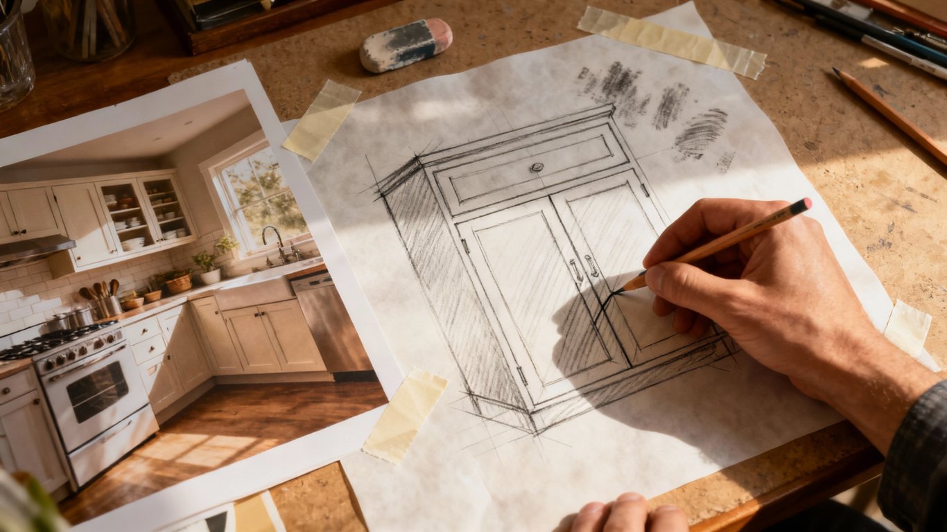 Edit photos and sketches - Feature illustration