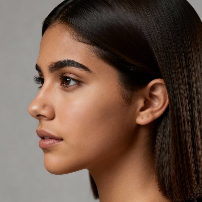 straight hair on straight hair, low version.