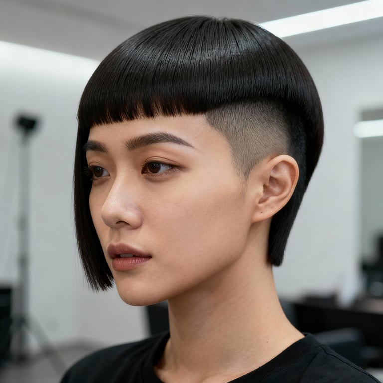 drop fade on straight hair, low version.