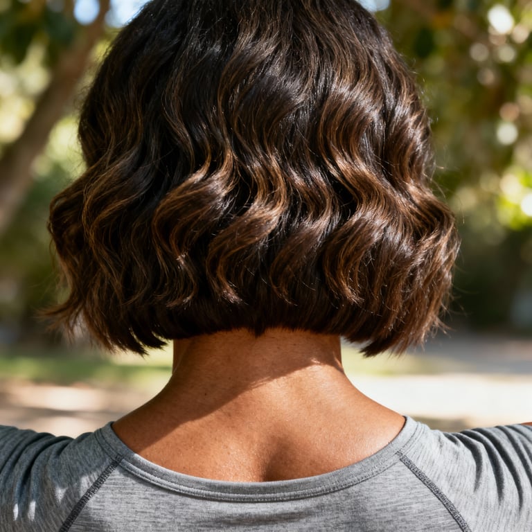 russian twists on straight hair, low version.