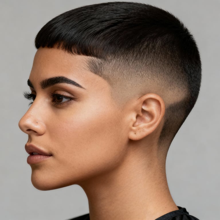 low fade on straight hair, low version.