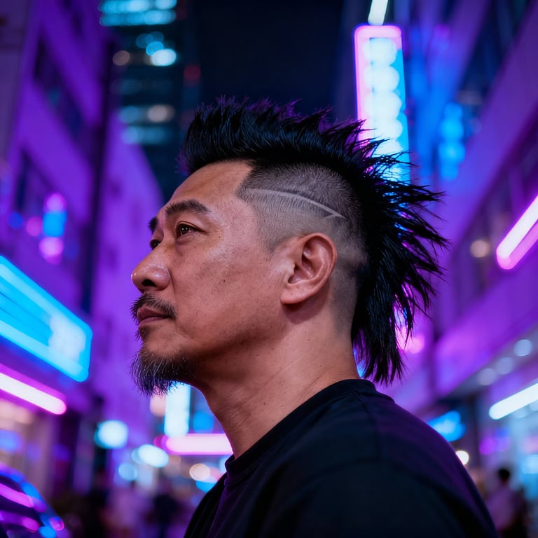 Skin Burst Fade Mullet Straight