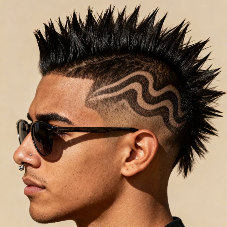 High Burst Fade Mullet