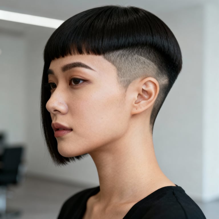 french crop low fade on straight hair, low version.