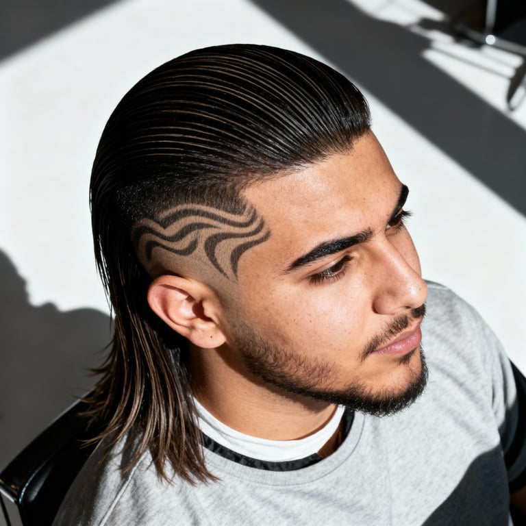 Burst Fade Mullet Long Hair