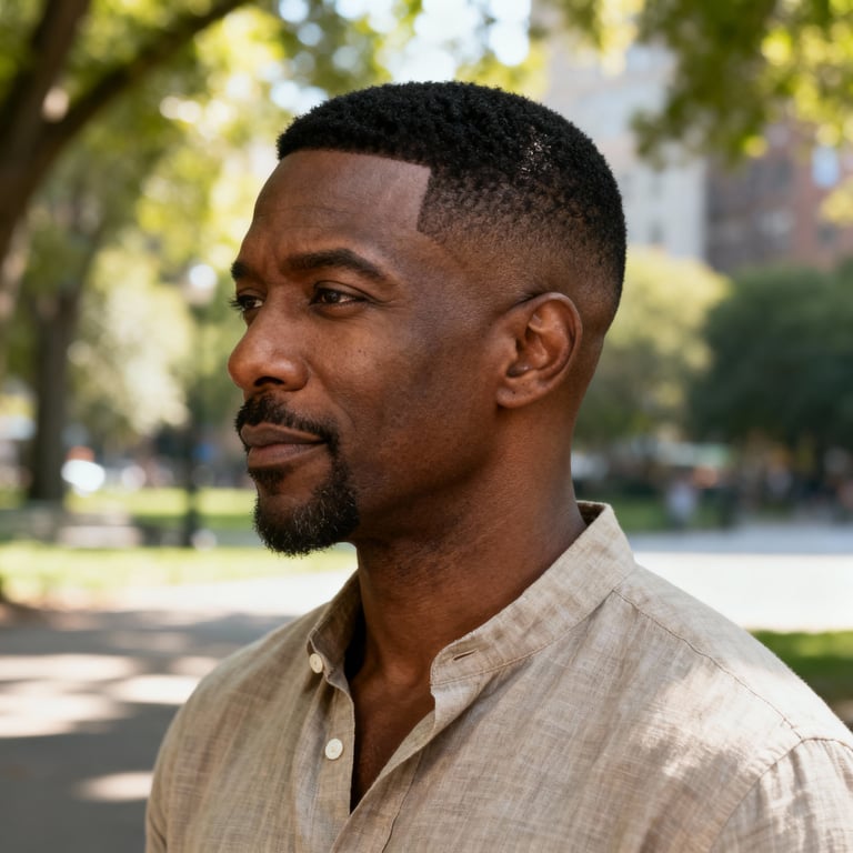 modern high and tight haircut on straight hair, high version.