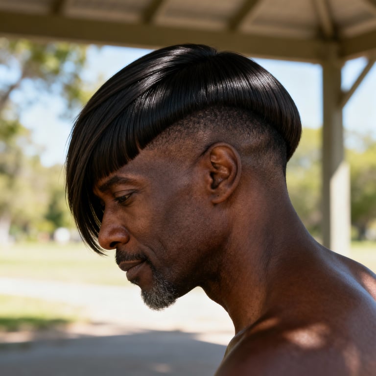 fine hair layered bob for thin hair on straight hair, low version.