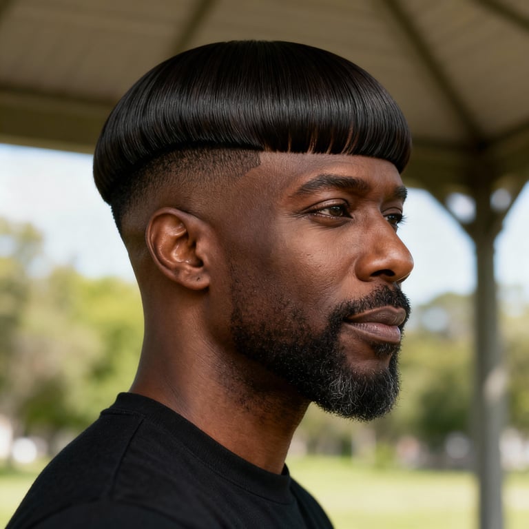 layered hime cut on straight hair, low version.