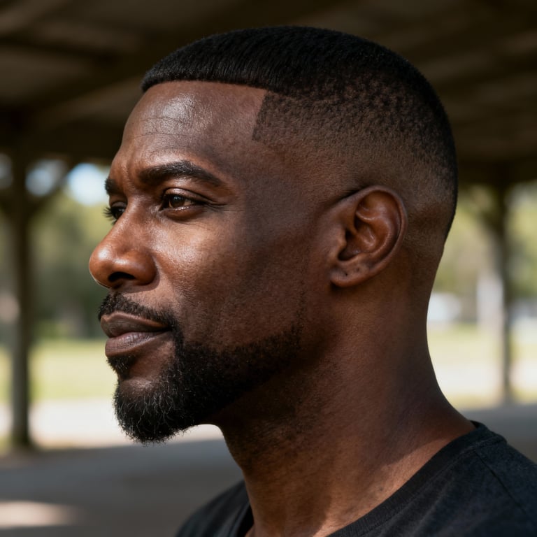 mens undercut on straight hair, low version.