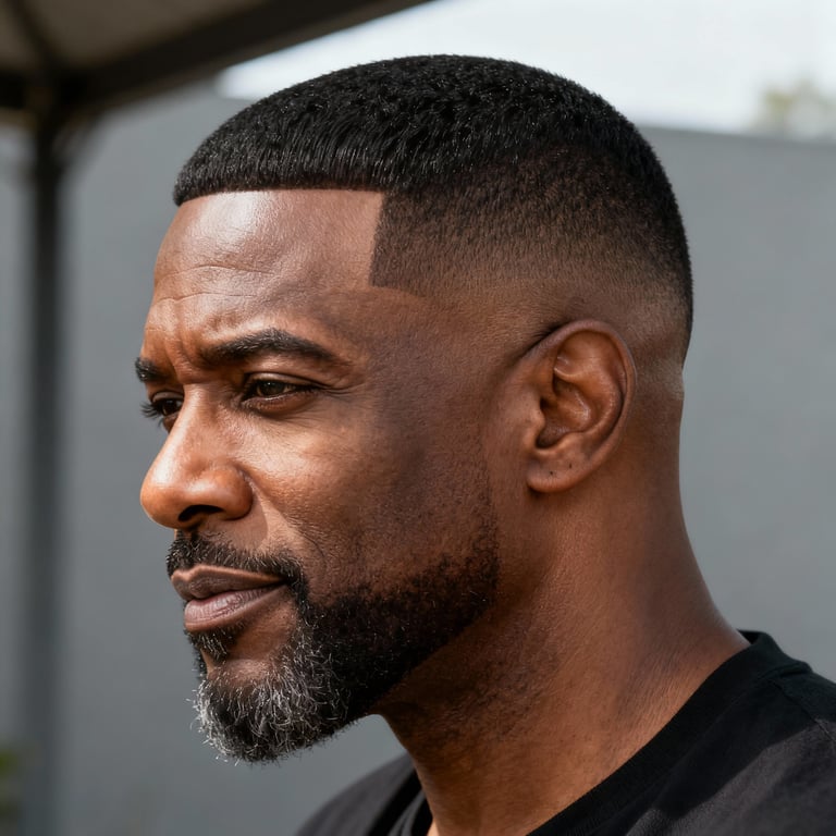 v cut cigar cutter on straight hair, low version.