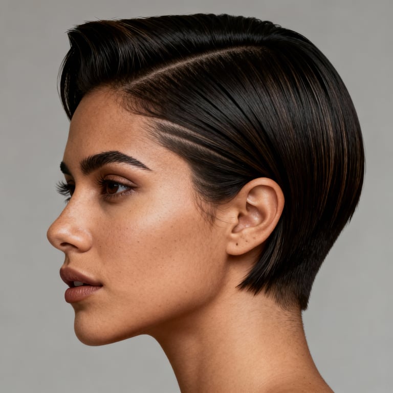 v cut cigar cutter on straight hair, low version.