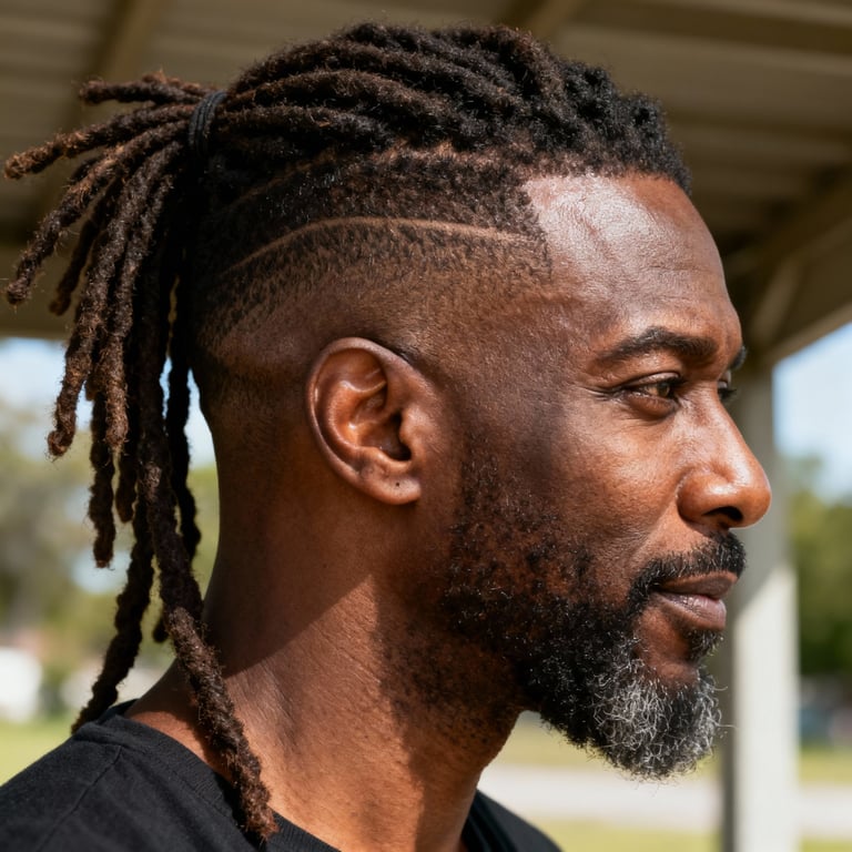 dreads vs locs on straight hair, low version.