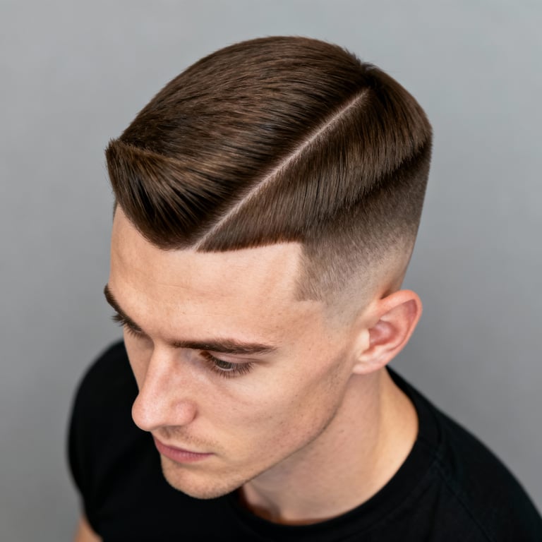 v cut hair on straight hair, low version.