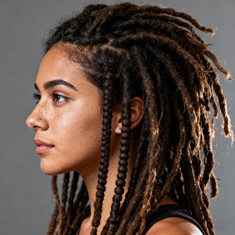 dreads vs locs on straight hair, low version.