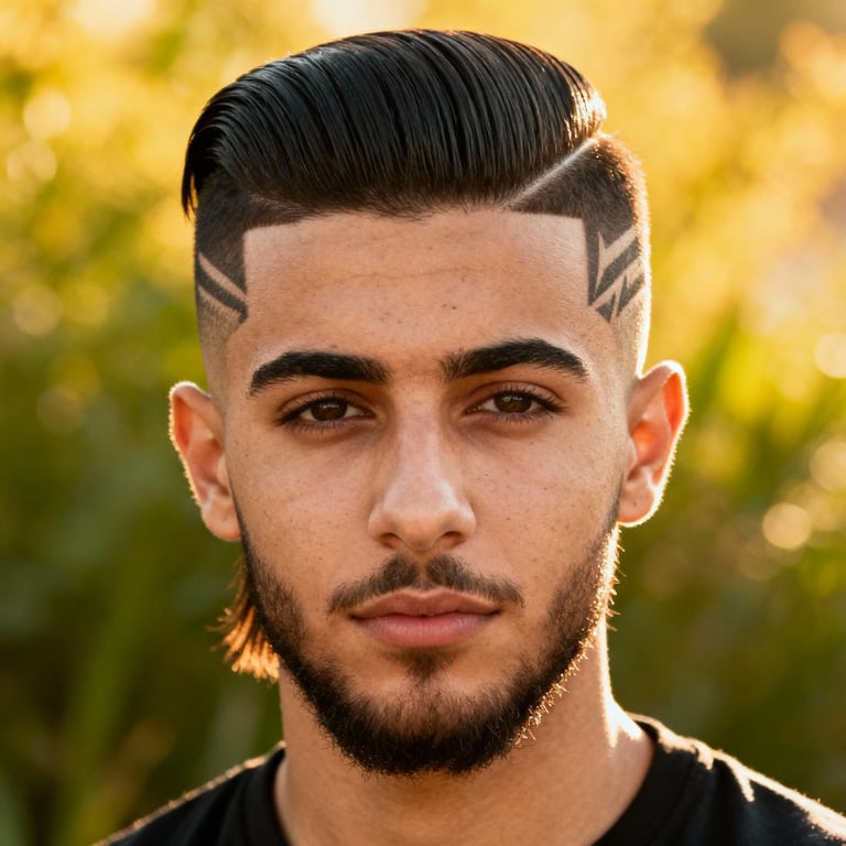 High Burst Fade Mullet Curly