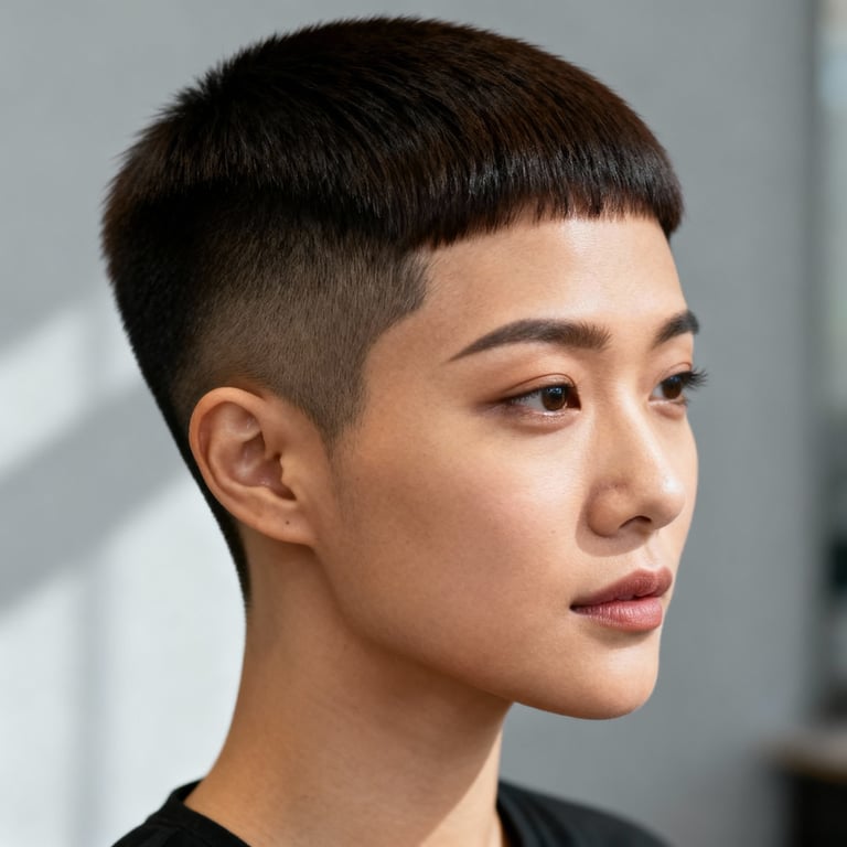 high and tight haircuts on straight hair, high version.