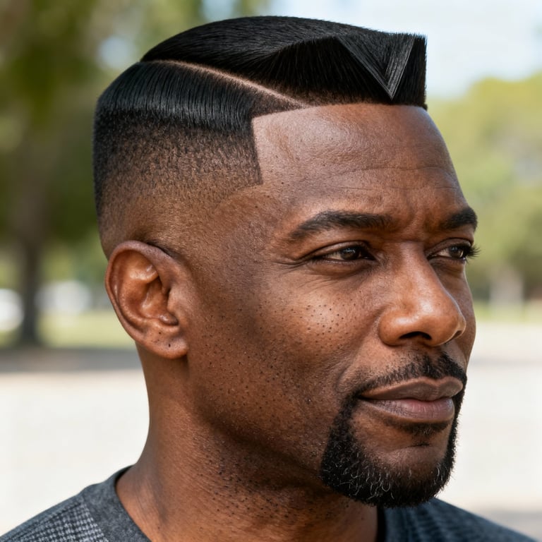 v cut on straight hair, low version.