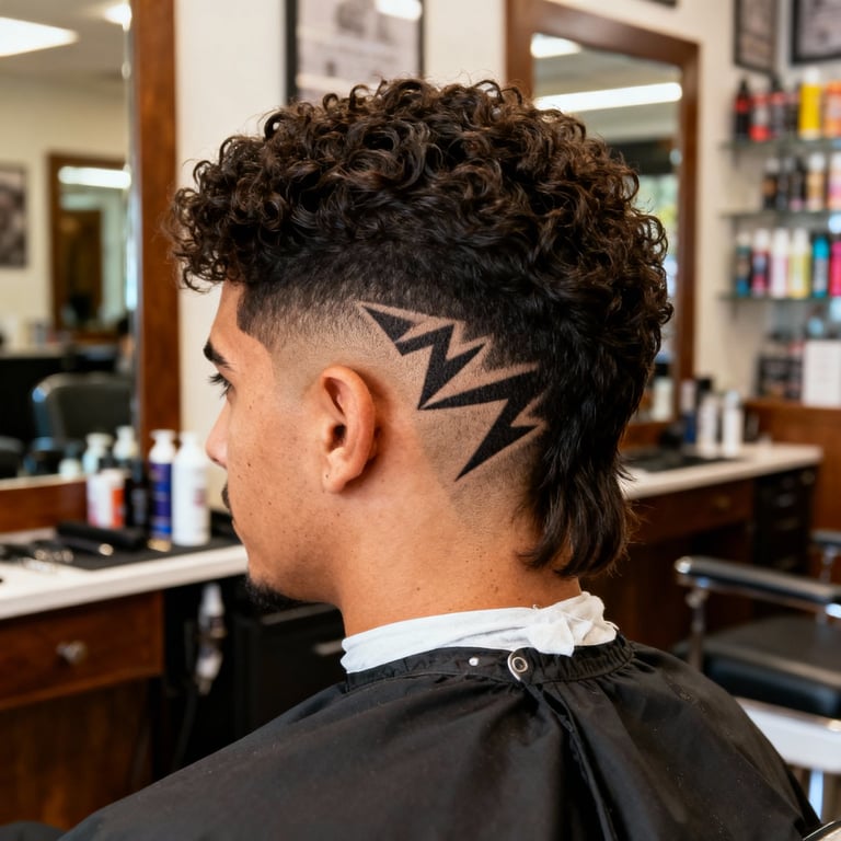 Burst Fade Mullet Short Hair