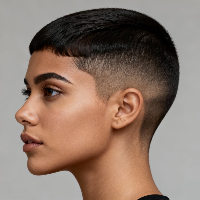 high and tight haircuts on straight hair, high version.