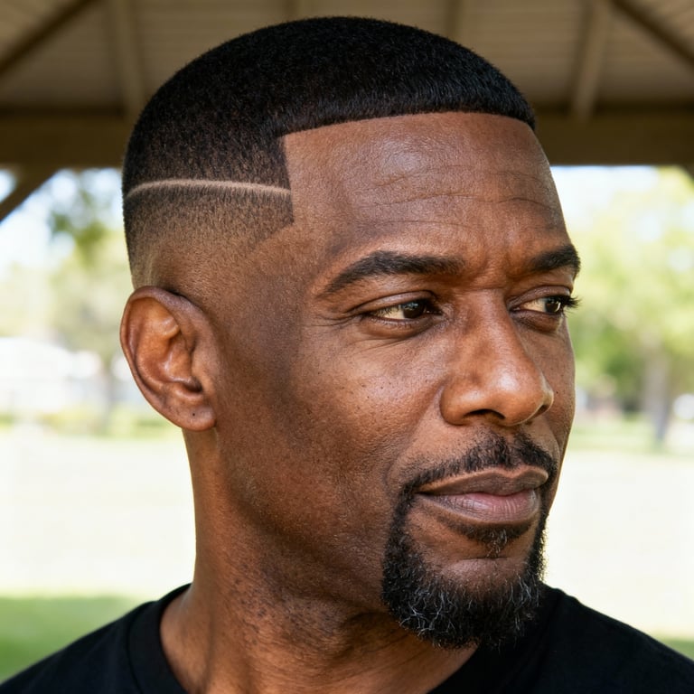 french crop fade on straight hair, low version.