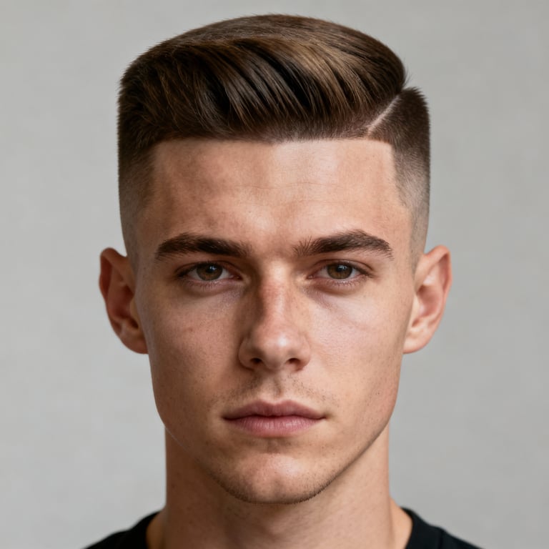 v cut cigar cutter on straight hair, low version.