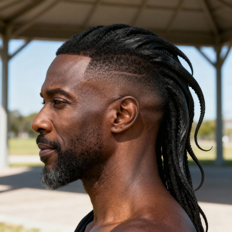 octopus jellyfish haircut on straight hair, low version.