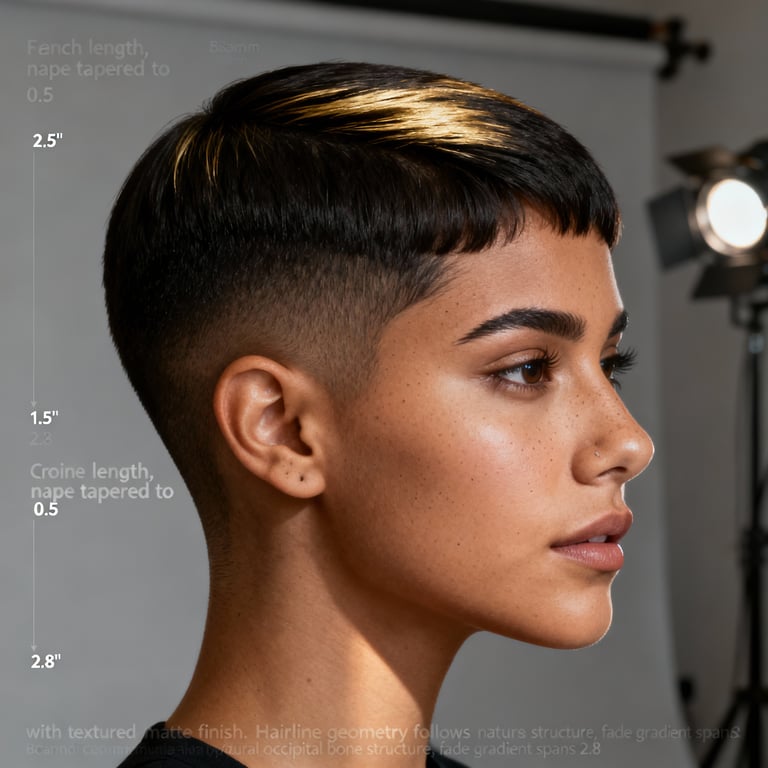 french crop mid fade on straight hair, mid version.