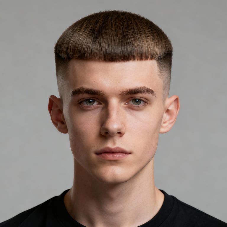 short octopus haircut on straight hair, low version.