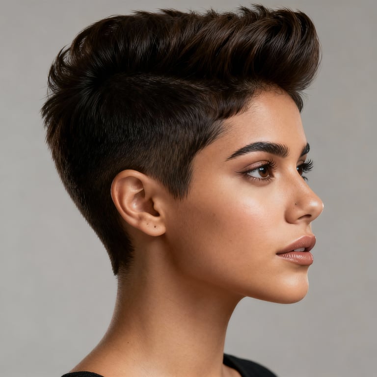 pixie sticks on straight hair, low version.