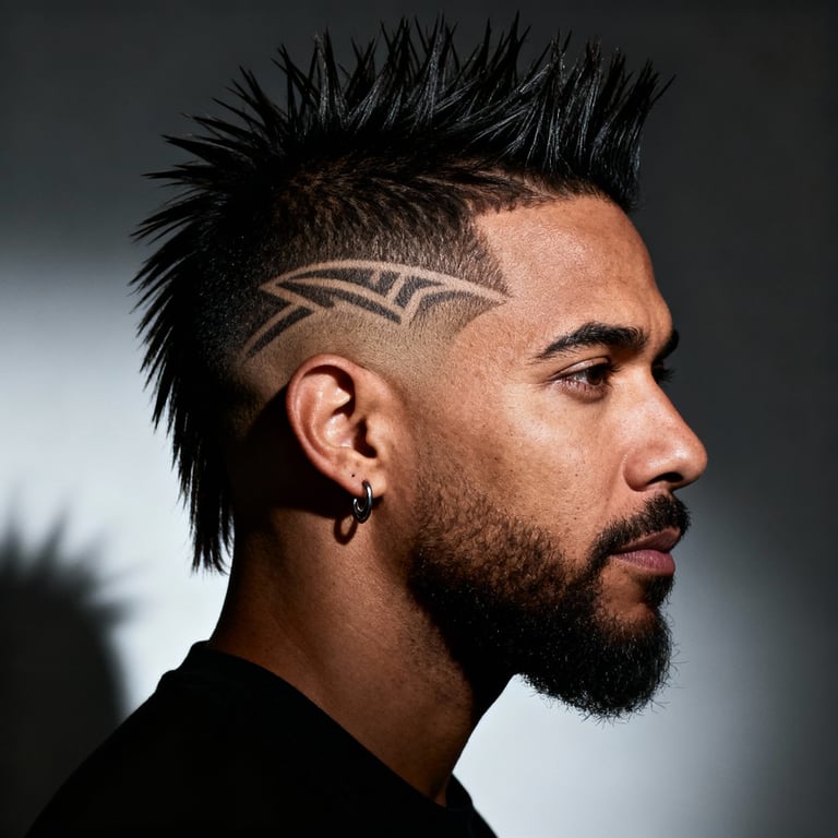 Burst Fade Mullet Medium Length