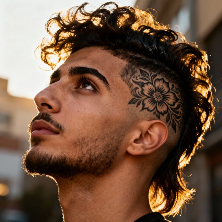 Burst Fade Mullet Short Hair