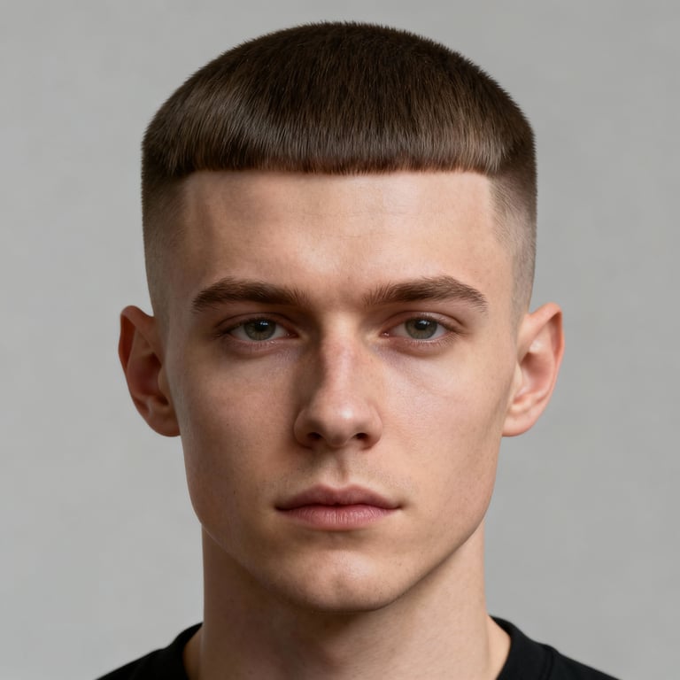 Short Caesar Cut style example