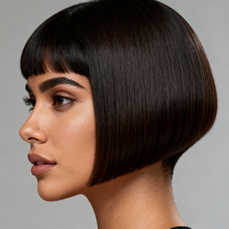 blowout taper on straight hair, low version.