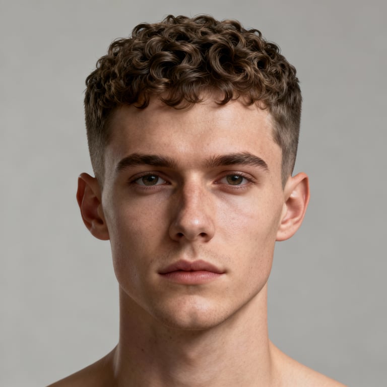 short curly hair on curly hair, low version.