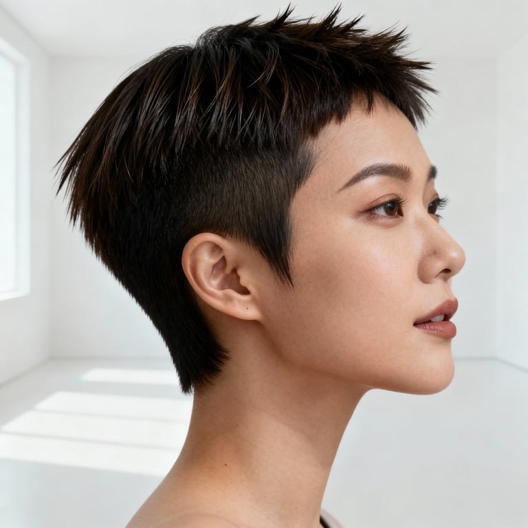 pixie sticks on straight hair, low version.